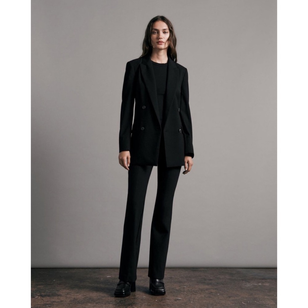 Rag & Bone ICONS Andie Classic Fit Twill Wool Blend Blazer NWT 8 Black